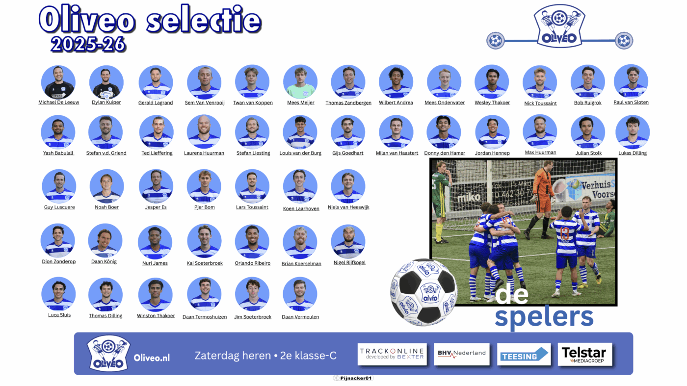 Oliveo selectie 2025-26