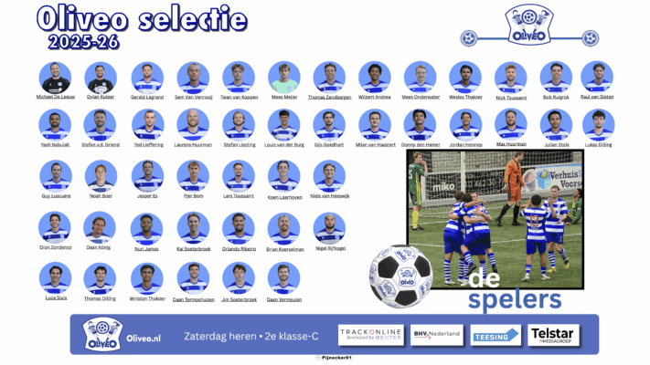 Oliveo selectie 2025-26